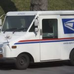 USPS mail delivery vehicle