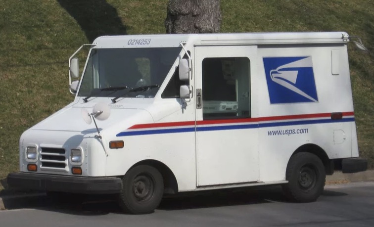 USPS mail delivery vehicle